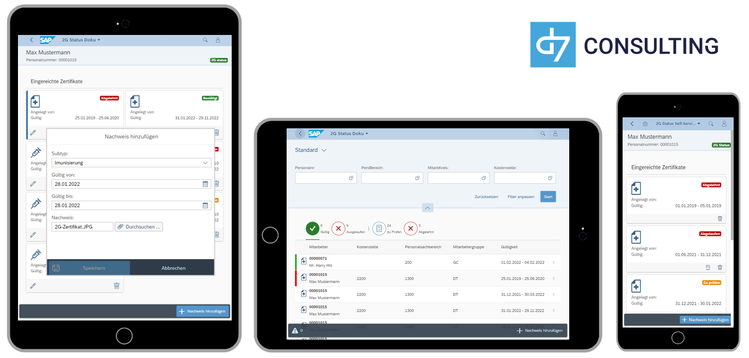 d7 SAPUI5 App: Zutrittskontrolle und Nachweismanagement für SAP HCM Fiori